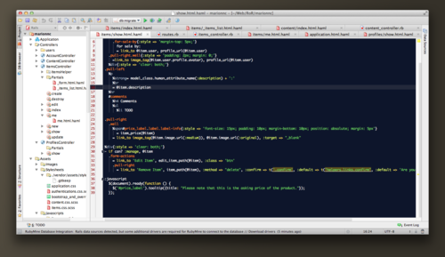 RubyMine Screenshot